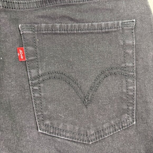 Levis Womens Black Denim Boot Cut 512 Jeans Mid Rise Stretch Sz10 Medium - Picture 5 of 15